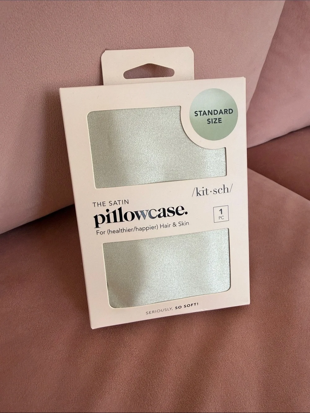 NEW Kitsch Satin Pillowcase in SAGE